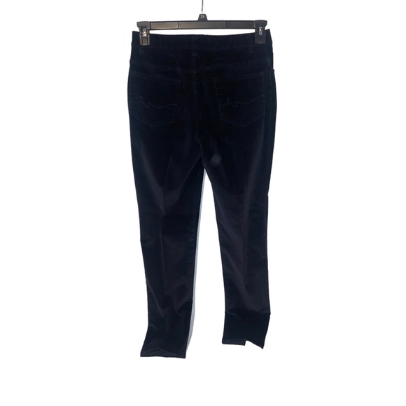 St Johns Bay Womens Pants Size 8 Solid Black Corduroy Stretch Skinny Waist 28" - Picture 4 of 14